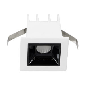 GloboStar® LUMINAR SUPERIOR 60314 Χωνευτό LED Spot Downlight TrimLess 2W 280lm 36° AC 220-240V IP20 Μ4.3 x Π4.3 x Υ4.5cm – Λευκό με Μαύρο Κάτοπτρο – Φυσικό Λευκό 4500K – Bridgelux High Lumen Chip Gen2 – TÜV Certified Driver – 5 Years Warranty