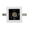 GloboStar® LUMINAR SUPERIOR 60314 Χωνευτό LED Spot Downlight TrimLess 2W 280lm 36° AC 220-240V IP20 Μ4.3 x Π4.3 x Υ4.5cm – Λευκό με Μαύρο Κάτοπτρο – Φυσικό Λευκό 4500K – Bridgelux High Lumen Chip Gen2 – TÜV Certified Driver – 5 Years Warranty