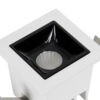 GloboStar® LUMINAR SUPERIOR 60314 Χωνευτό LED Spot Downlight TrimLess 2W 280lm 36° AC 220-240V IP20 Μ4.3 x Π4.3 x Υ4.5cm – Λευκό με Μαύρο Κάτοπτρο – Φυσικό Λευκό 4500K – Bridgelux High Lumen Chip Gen2 – TÜV Certified Driver – 5 Years Warranty