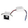 GloboStar® LUMINAR SUPERIOR 60314 Χωνευτό LED Spot Downlight TrimLess 2W 280lm 36° AC 220-240V IP20 Μ4.3 x Π4.3 x Υ4.5cm – Λευκό με Μαύρο Κάτοπτρο – Φυσικό Λευκό 4500K – Bridgelux High Lumen Chip Gen2 – TÜV Certified Driver – 5 Years Warranty