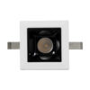 GloboStar® LUMINAR SUPERIOR 60315 Χωνευτό LED Spot Downlight TrimLess 2W 270lm 36° AC 220-240V IP20 Μ4.3 x Π4.3 x Υ4.5cm – Λευκό με Μαύρο Κάτοπτρο – Θερμό Λευκό 2700K – Bridgelux High Lumen Chip Gen2 – TÜV Certified Driver – 5 Years Warranty