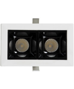 GloboStar® LUMINAR SUPERIOR 60316 Χωνευτό LED Spot Downlight TrimLess 4W 560lm 36° AC 220-240V IP20 Μ7.5 x Π4.3 x Υ4.5cm – Λευκό με Μαύρο Κάτοπτρο – Φυσικό Λευκό 4500K – Bridgelux High Lumen Chip Gen2 – TÜV Certified Driver – 5 Years Warranty