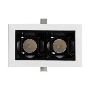 GloboStar® LUMINAR SUPERIOR 60316 Χωνευτό LED Spot Downlight TrimLess 4W 560lm 36° AC 220-240V IP20 Μ7.5 x Π4.3 x Υ4.5cm – Λευκό με Μαύρο Κάτοπτρο – Φυσικό Λευκό 4500K – Bridgelux High Lumen Chip Gen2 – TÜV Certified Driver – 5 Years Warranty