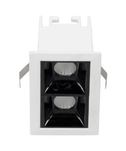 GloboStar® LUMINAR SUPERIOR 60316 Χωνευτό LED Spot Downlight TrimLess 4W 560lm 36° AC 220-240V IP20 Μ7.5 x Π4.3 x Υ4.5cm – Λευκό με Μαύρο Κάτοπτρο – Φυσικό Λευκό 4500K – Bridgelux High Lumen Chip Gen2 – TÜV Certified Driver – 5 Years Warranty