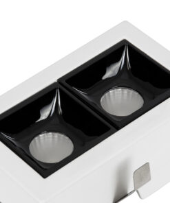 GloboStar® LUMINAR SUPERIOR 60316 Χωνευτό LED Spot Downlight TrimLess 4W 560lm 36° AC 220-240V IP20 Μ7.5 x Π4.3 x Υ4.5cm – Λευκό με Μαύρο Κάτοπτρο – Φυσικό Λευκό 4500K – Bridgelux High Lumen Chip Gen2 – TÜV Certified Driver – 5 Years Warranty