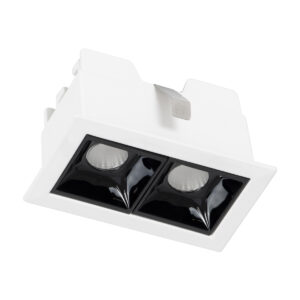 GloboStar® LUMINAR SUPERIOR 60317 Χωνευτό LED Spot Downlight TrimLess 4W 540lm 36° AC 220-240V IP20 Μ7.5 x Π4.3 x Υ4.5cm – Λευκό με Μαύρο Κάτοπτρο – Θερμό Λευκό 2700K – Bridgelux High Lumen Chip Gen2 – TÜV Certified Driver – 5 Years Warranty