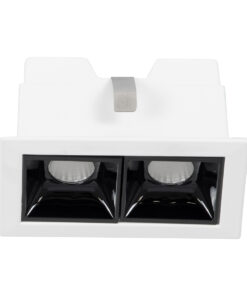 GloboStar® LUMINAR SUPERIOR 60317 Χωνευτό LED Spot Downlight TrimLess 4W 540lm 36° AC 220-240V IP20 Μ7.5 x Π4.3 x Υ4.5cm – Λευκό με Μαύρο Κάτοπτρο – Θερμό Λευκό 2700K – Bridgelux High Lumen Chip Gen2 – TÜV Certified Driver – 5 Years Warranty