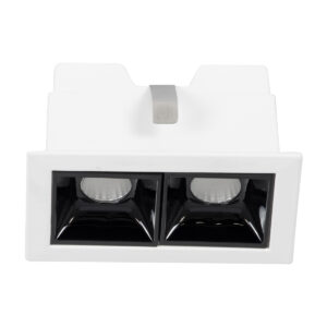 GloboStar® LUMINAR SUPERIOR 60317 Χωνευτό LED Spot Downlight TrimLess 4W 540lm 36° AC 220-240V IP20 Μ7.5 x Π4.3 x Υ4.5cm – Λευκό με Μαύρο Κάτοπτρο – Θερμό Λευκό 2700K – Bridgelux High Lumen Chip Gen2 – TÜV Certified Driver – 5 Years Warranty