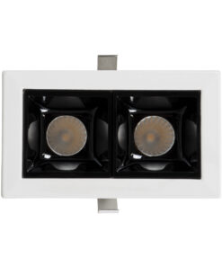 GloboStar® LUMINAR SUPERIOR 60317 Χωνευτό LED Spot Downlight TrimLess 4W 540lm 36° AC 220-240V IP20 Μ7.5 x Π4.3 x Υ4.5cm – Λευκό με Μαύρο Κάτοπτρο – Θερμό Λευκό 2700K – Bridgelux High Lumen Chip Gen2 – TÜV Certified Driver – 5 Years Warranty