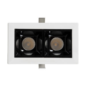 GloboStar® LUMINAR SUPERIOR 60317 Χωνευτό LED Spot Downlight TrimLess 4W 540lm 36° AC 220-240V IP20 Μ7.5 x Π4.3 x Υ4.5cm – Λευκό με Μαύρο Κάτοπτρο – Θερμό Λευκό 2700K – Bridgelux High Lumen Chip Gen2 – TÜV Certified Driver – 5 Years Warranty