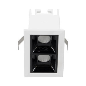 GloboStar® LUMINAR SUPERIOR 60317 Χωνευτό LED Spot Downlight TrimLess 4W 540lm 36° AC 220-240V IP20 Μ7.5 x Π4.3 x Υ4.5cm – Λευκό με Μαύρο Κάτοπτρο – Θερμό Λευκό 2700K – Bridgelux High Lumen Chip Gen2 – TÜV Certified Driver – 5 Years Warranty