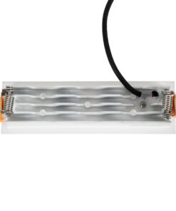 GloboStar® LUMINAR SUPERIOR 60319 Χωνευτό LED Spot Downlight TrimLess 10W 1350lm 36° AC 220-240V IP20 Μ14.8 x Π4.3 x Υ4.5cm – Λευκό με Μαύρο Κάτοπτρο – Θερμό Λευκό 2700K – Bridgelux High Lumen Chip Gen2 – TÜV Certified Driver – 5 Years Warranty