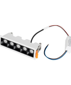 GloboStar® LUMINAR SUPERIOR 60319 Χωνευτό LED Spot Downlight TrimLess 10W 1350lm 36° AC 220-240V IP20 Μ14.8 x Π4.3 x Υ4.5cm – Λευκό με Μαύρο Κάτοπτρο – Θερμό Λευκό 2700K – Bridgelux High Lumen Chip Gen2 – TÜV Certified Driver – 5 Years Warranty