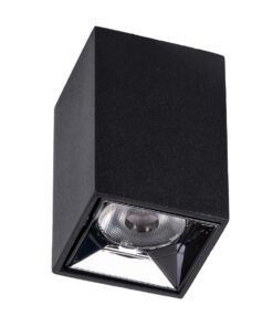 GloboStar® LUMINAR SUPERIOR 60320 Επιφανειακό LED Spot Downlight TrimLess 3W 420lm 36° AC 220-240V IP20 Μ4.2 x Π4.2 x Υ6.6cm – Μαύρο με Κάτοπτρο Χρωμίου – Φυσικό Λευκό 4500K – Bridgelux High Lumen Chip Gen2 – TÜV Certified Driver – 5 Years Warranty