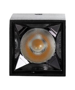 GloboStar® LUMINAR SUPERIOR 60320 Επιφανειακό LED Spot Downlight TrimLess 3W 420lm 36° AC 220-240V IP20 Μ4.2 x Π4.2 x Υ6.6cm – Μαύρο με Κάτοπτρο Χρωμίου – Φυσικό Λευκό 4500K – Bridgelux High Lumen Chip Gen2 – TÜV Certified Driver – 5 Years Warranty