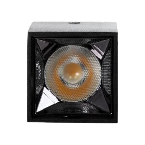 GloboStar® LUMINAR SUPERIOR 60320 Επιφανειακό LED Spot Downlight TrimLess 3W 420lm 36° AC 220-240V IP20 Μ4.2 x Π4.2 x Υ6.6cm – Μαύρο με Κάτοπτρο Χρωμίου – Φυσικό Λευκό 4500K – Bridgelux High Lumen Chip Gen2 – TÜV Certified Driver – 5 Years Warranty