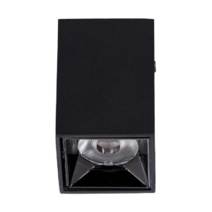 GloboStar® LUMINAR SUPERIOR 60321 Επιφανειακό LED Spot Downlight TrimLess 3W 405lm 36° AC 220-240V IP20 Μ4.2 x Π4.2 x Υ6.6cm – Μαύρο με Κάτοπτρο Χρωμίου – Θερμό Λευκό 2700K – Bridgelux High Lumen Chip Gen2 – TÜV Certified Driver – 5 Years Warranty