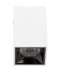 GloboStar® LUMINAR SUPERIOR 60322 Επιφανειακό LED Spot Downlight TrimLess 3W 420lm 36° AC 220-240V IP20 Μ4.2 x Π4.2 x Υ6.6cm – Λευκό με Κάτοπτρο Χρωμίου – Φυσικό Λευκό 4500K – Bridgelux High Lumen Chip Gen2 – TÜV Certified Driver – 5 Years Warranty