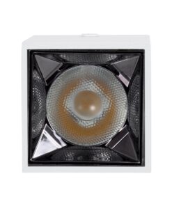 GloboStar® LUMINAR SUPERIOR 60322 Επιφανειακό LED Spot Downlight TrimLess 3W 420lm 36° AC 220-240V IP20 Μ4.2 x Π4.2 x Υ6.6cm – Λευκό με Κάτοπτρο Χρωμίου – Φυσικό Λευκό 4500K – Bridgelux High Lumen Chip Gen2 – TÜV Certified Driver – 5 Years Warranty