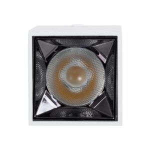 GloboStar® LUMINAR SUPERIOR 60322 Επιφανειακό LED Spot Downlight TrimLess 3W 420lm 36° AC 220-240V IP20 Μ4.2 x Π4.2 x Υ6.6cm – Λευκό με Κάτοπτρο Χρωμίου – Φυσικό Λευκό 4500K – Bridgelux High Lumen Chip Gen2 – TÜV Certified Driver – 5 Years Warranty
