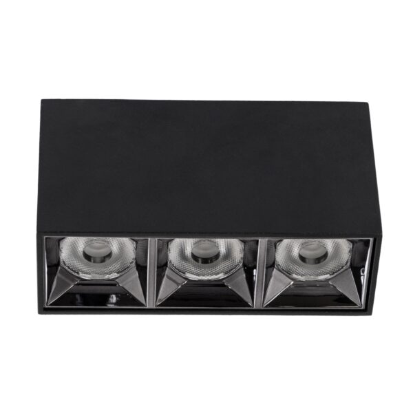 GloboStar® LUMINAR SUPERIOR 60325 Επιφανειακό LED Spot Downlight TrimLess 12W 1620lm 36° AC 220-240V IP20 Μ11.8 x Π4.2 x Υ6.6cm – Μαύρο με Κάτοπτρο Χρωμίου – Θερμό Λευκό 2700K – Bridgelux High Lumen Chip Gen2 – TÜV Certified Driver – 5 Years Warranty