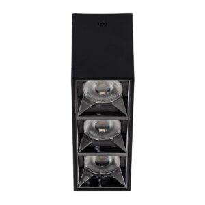 GloboStar® LUMINAR SUPERIOR 60325 Επιφανειακό LED Spot Downlight TrimLess 12W 1620lm 36° AC 220-240V IP20 Μ11.8 x Π4.2 x Υ6.6cm – Μαύρο με Κάτοπτρο Χρωμίου – Θερμό Λευκό 2700K – Bridgelux High Lumen Chip Gen2 – TÜV Certified Driver – 5 Years Warranty