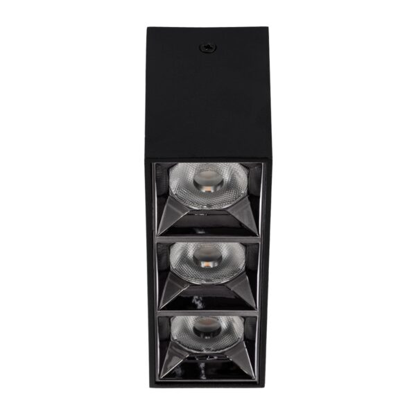 GloboStar® LUMINAR SUPERIOR 60325 Επιφανειακό LED Spot Downlight TrimLess 12W 1620lm 36° AC 220-240V IP20 Μ11.8 x Π4.2 x Υ6.6cm – Μαύρο με Κάτοπτρο Χρωμίου – Θερμό Λευκό 2700K – Bridgelux High Lumen Chip Gen2 – TÜV Certified Driver – 5 Years Warranty