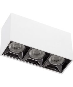 GloboStar® LUMINAR SUPERIOR 60327 Επιφανειακό LED Spot Downlight TrimLess 12W 1620lm 36° AC 220-240V IP20 Μ11.8 x Π4.2 x Υ6.6cm – Λευκό με Κάτοπτρο Χρωμίου – Θερμό Λευκό 2700K – Bridgelux High Lumen Chip Gen2 – TÜV Certified Driver – 5 Years Warranty