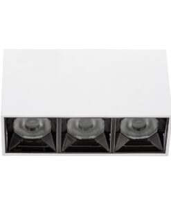 GloboStar® LUMINAR SUPERIOR 60327 Επιφανειακό LED Spot Downlight TrimLess 12W 1620lm 36° AC 220-240V IP20 Μ11.8 x Π4.2 x Υ6.6cm – Λευκό με Κάτοπτρο Χρωμίου – Θερμό Λευκό 2700K – Bridgelux High Lumen Chip Gen2 – TÜV Certified Driver – 5 Years Warranty