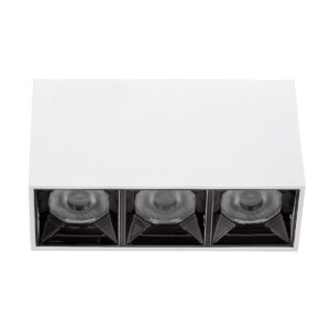 GloboStar® LUMINAR SUPERIOR 60327 Επιφανειακό LED Spot Downlight TrimLess 12W 1620lm 36° AC 220-240V IP20 Μ11.8 x Π4.2 x Υ6.6cm – Λευκό με Κάτοπτρο Χρωμίου – Θερμό Λευκό 2700K – Bridgelux High Lumen Chip Gen2 – TÜV Certified Driver – 5 Years Warranty