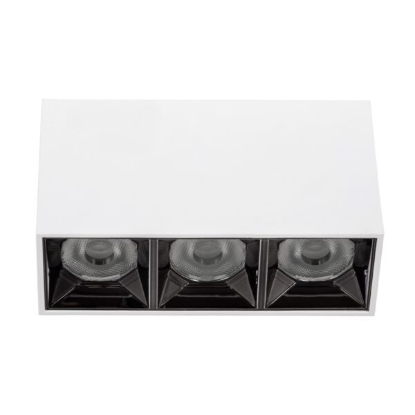 GloboStar® LUMINAR SUPERIOR 60327 Επιφανειακό LED Spot Downlight TrimLess 12W 1620lm 36° AC 220-240V IP20 Μ11.8 x Π4.2 x Υ6.6cm – Λευκό με Κάτοπτρο Χρωμίου – Θερμό Λευκό 2700K – Bridgelux High Lumen Chip Gen2 – TÜV Certified Driver – 5 Years Warranty
