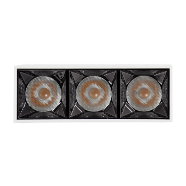 GloboStar® LUMINAR SUPERIOR 60327 Επιφανειακό LED Spot Downlight TrimLess 12W 1620lm 36° AC 220-240V IP20 Μ11.8 x Π4.2 x Υ6.6cm – Λευκό με Κάτοπτρο Χρωμίου – Θερμό Λευκό 2700K – Bridgelux High Lumen Chip Gen2 – TÜV Certified Driver – 5 Years Warranty