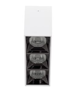 GloboStar® LUMINAR SUPERIOR 60327 Επιφανειακό LED Spot Downlight TrimLess 12W 1620lm 36° AC 220-240V IP20 Μ11.8 x Π4.2 x Υ6.6cm – Λευκό με Κάτοπτρο Χρωμίου – Θερμό Λευκό 2700K – Bridgelux High Lumen Chip Gen2 – TÜV Certified Driver – 5 Years Warranty