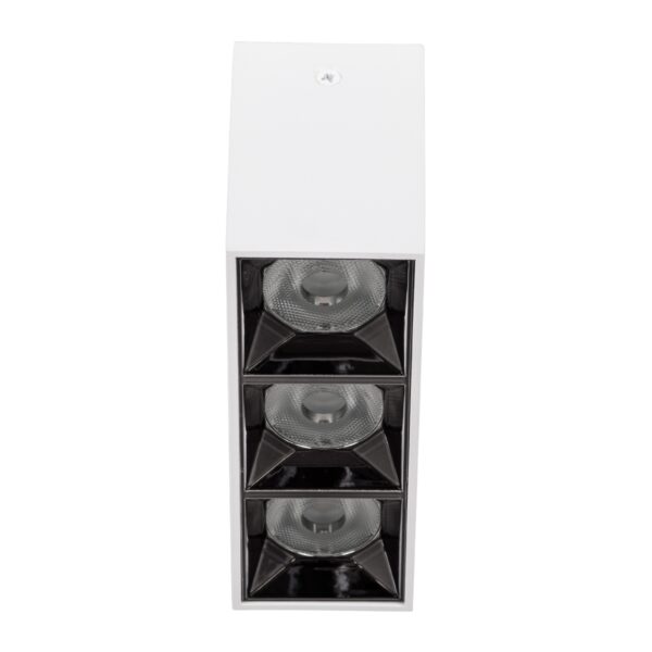 GloboStar® LUMINAR SUPERIOR 60327 Επιφανειακό LED Spot Downlight TrimLess 12W 1620lm 36° AC 220-240V IP20 Μ11.8 x Π4.2 x Υ6.6cm – Λευκό με Κάτοπτρο Χρωμίου – Θερμό Λευκό 2700K – Bridgelux High Lumen Chip Gen2 – TÜV Certified Driver – 5 Years Warranty