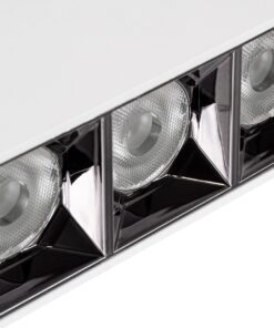 GloboStar® LUMINAR SUPERIOR 60327 Επιφανειακό LED Spot Downlight TrimLess 12W 1620lm 36° AC 220-240V IP20 Μ11.8 x Π4.2 x Υ6.6cm – Λευκό με Κάτοπτρο Χρωμίου – Θερμό Λευκό 2700K – Bridgelux High Lumen Chip Gen2 – TÜV Certified Driver – 5 Years Warranty