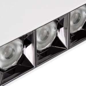 GloboStar® LUMINAR SUPERIOR 60327 Επιφανειακό LED Spot Downlight TrimLess 12W 1620lm 36° AC 220-240V IP20 Μ11.8 x Π4.2 x Υ6.6cm – Λευκό με Κάτοπτρο Χρωμίου – Θερμό Λευκό 2700K – Bridgelux High Lumen Chip Gen2 – TÜV Certified Driver – 5 Years Warranty