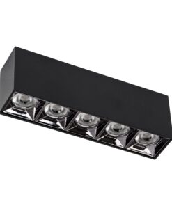 GloboStar® LUMINAR SUPERIOR 60329 Επιφανειακό LED Spot Downlight TrimLess 20W 2700lm 36° AC 220-240V IP20 Μ19.5 x Π4.2 x Υ6.6cm – Μαύρο με Κάτοπτρο Χρωμίου – Θερμό Λευκό 2700K – Bridgelux High Lumen Chip Gen2 – TÜV Certified Driver – 5 Years Warranty