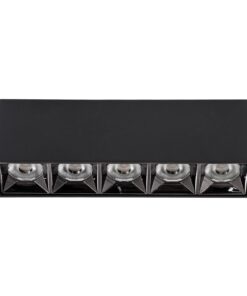 GloboStar® LUMINAR SUPERIOR 60329 Επιφανειακό LED Spot Downlight TrimLess 20W 2700lm 36° AC 220-240V IP20 Μ19.5 x Π4.2 x Υ6.6cm – Μαύρο με Κάτοπτρο Χρωμίου – Θερμό Λευκό 2700K – Bridgelux High Lumen Chip Gen2 – TÜV Certified Driver – 5 Years Warranty