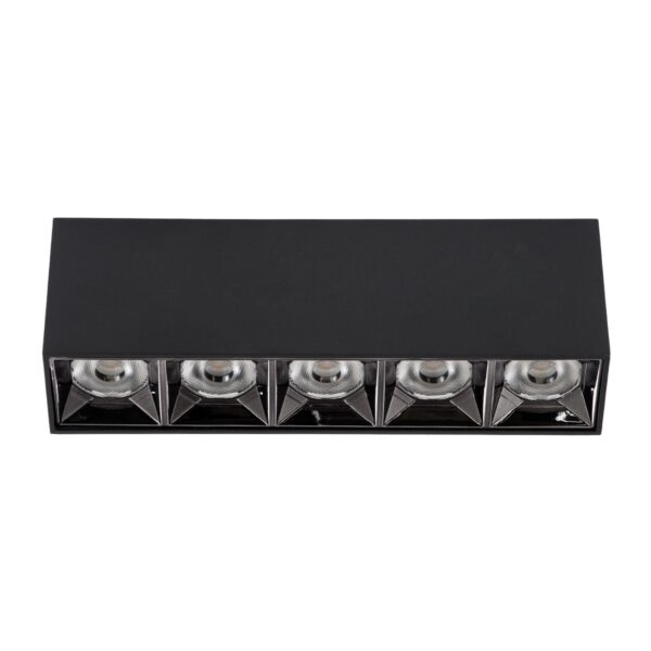 GloboStar® LUMINAR SUPERIOR 60329 Επιφανειακό LED Spot Downlight TrimLess 20W 2700lm 36° AC 220-240V IP20 Μ19.5 x Π4.2 x Υ6.6cm – Μαύρο με Κάτοπτρο Χρωμίου – Θερμό Λευκό 2700K – Bridgelux High Lumen Chip Gen2 – TÜV Certified Driver – 5 Years Warranty