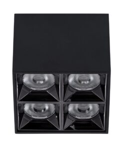 GloboStar® LUMINAR SUPERIOR 60333 Επιφανειακό LED Spot Downlight TrimLess 14W 1890lm 36° AC 220-240V IP20 Μ8.2 x Π8.2 x Υ6.6cm – Μαύρο με Κάτοπτρο Χρωμίου – Θερμό Λευκό 2700K – Bridgelux High Lumen Chip Gen2 – TÜV Certified Driver – 5 Years Warranty