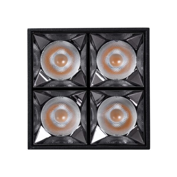 GloboStar® LUMINAR SUPERIOR 60333 Επιφανειακό LED Spot Downlight TrimLess 14W 1890lm 36° AC 220-240V IP20 Μ8.2 x Π8.2 x Υ6.6cm – Μαύρο με Κάτοπτρο Χρωμίου – Θερμό Λευκό 2700K – Bridgelux High Lumen Chip Gen2 – TÜV Certified Driver – 5 Years Warranty