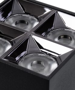 GloboStar® LUMINAR SUPERIOR 60333 Επιφανειακό LED Spot Downlight TrimLess 14W 1890lm 36° AC 220-240V IP20 Μ8.2 x Π8.2 x Υ6.6cm – Μαύρο με Κάτοπτρο Χρωμίου – Θερμό Λευκό 2700K – Bridgelux High Lumen Chip Gen2 – TÜV Certified Driver – 5 Years Warranty