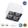 GloboStar® LUMINAR SUPERIOR 60334 Επιφανειακό LED Spot Downlight TrimLess 14W 1960lm 36° AC 220-240V IP20 Μ8.2 x Π8.2 x Υ6.6cm – Λευκό με Κάτοπτρο Χρωμίου – Φυσικό Λευκό 4500K – Bridgelux High Lumen Chip Gen2 – TÜV Certified Driver – 5 Years Warranty