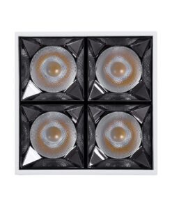 GloboStar® LUMINAR SUPERIOR 60334 Επιφανειακό LED Spot Downlight TrimLess 14W 1960lm 36° AC 220-240V IP20 Μ8.2 x Π8.2 x Υ6.6cm – Λευκό με Κάτοπτρο Χρωμίου – Φυσικό Λευκό 4500K – Bridgelux High Lumen Chip Gen2 – TÜV Certified Driver – 5 Years Warranty