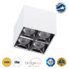 GloboStar® LUMINAR SUPERIOR 60335 Επιφανειακό LED Spot Downlight TrimLess 14W 1890lm 36° AC 220-240V IP20 Μ8.2 x Π8.2 x Υ6.6cm – Λευκό με Κάτοπτρο Χρωμίου – Θερμό Λευκό 2700K – Bridgelux High Lumen Chip Gen2 – TÜV Certified Driver – 5 Years Warranty