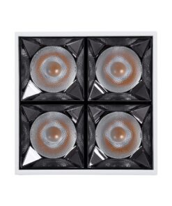 GloboStar® LUMINAR SUPERIOR 60335 Επιφανειακό LED Spot Downlight TrimLess 14W 1890lm 36° AC 220-240V IP20 Μ8.2 x Π8.2 x Υ6.6cm – Λευκό με Κάτοπτρο Χρωμίου – Θερμό Λευκό 2700K – Bridgelux High Lumen Chip Gen2 – TÜV Certified Driver – 5 Years Warranty