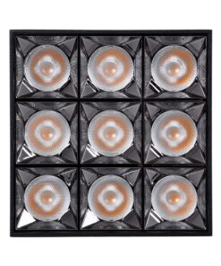 GloboStar® LUMINAR SUPERIOR 60337 Επιφανειακό LED Spot Downlight TrimLess 30W 4050lm 36° AC 220-240V IP20 Μ12 x Π12 x Υ6.6cm – Μαύρο με Κάτοπτρο Χρωμίου – Θερμό Λευκό 2700K – Bridgelux High Lumen Chip Gen2 – TÜV Certified Driver – 5 Years Warranty