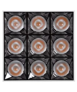 GloboStar® LUMINAR SUPERIOR 60339 Επιφανειακό LED Spot Downlight TrimLess 30W 4050lm 36° AC 220-240V IP20 Μ12 x Π12 x Υ6.6cm – Λευκό με Κάτοπτρο Χρωμίου – Θερμό Λευκό 2700K – Bridgelux High Lumen Chip Gen2 – TÜV Certified Driver – 5 Years Warranty