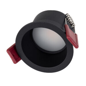 GloboStar® IP 60342 Χωνευτό LED Spot Downlight TrimLess Μπάνιου & WC Φ6.6cm 7W 750lm 45° AC 220-240V IP44 Φ6.6 x Υ5.3cm – Στρόγγυλο – Μαύρο – Φυσικό Λευκό 4500K – Bridgelux COB – TÜV Certified Driver – 5 Years Warranty