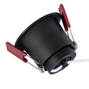 GloboStar® IP 60342 Χωνευτό LED Spot Downlight TrimLess Μπάνιου & WC Φ6.6cm 7W 750lm 45° AC 220-240V IP44 Φ6.6 x Υ5.3cm – Στρόγγυλο – Μαύρο – Φυσικό Λευκό 4500K – Bridgelux COB – TÜV Certified Driver – 5 Years Warranty